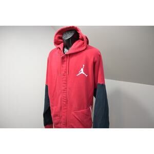 Nike Air Jordan Hoodie Red Jacket Performance Athetic Full Zip Mens 3XL